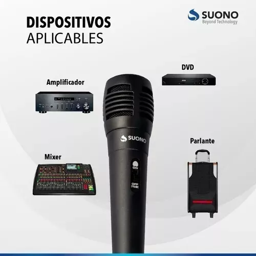 LMJ TECNOLOGÍA - microfono inalambrico suono 2381-suo-d microfono karaoke  con parlante